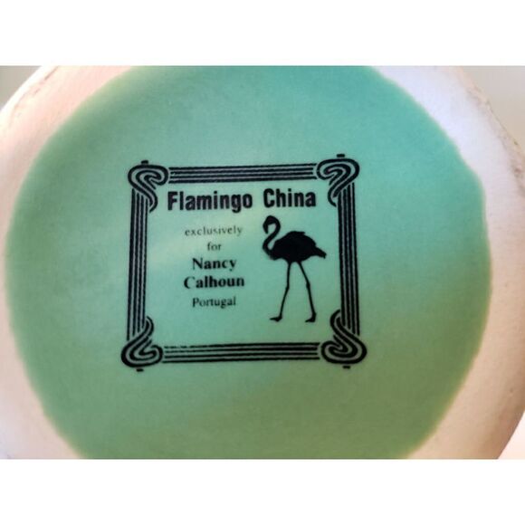 Nancy Calhoun Flamingo China Footed Cups - Picture 7 of 11